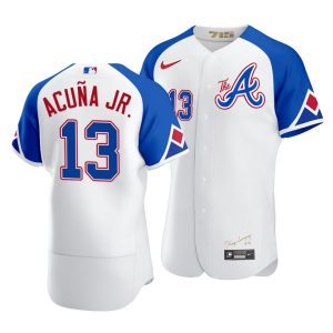Ronald Acuna Jr. Atlanta Braves City Connect White Authentic Jersey