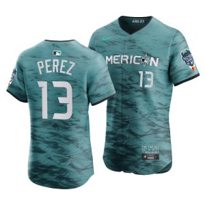 Salvador Perez American League 2023 MLB All-Star Game Teal Elite Jersey