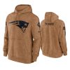 New England Patriots 2023 Salute To Service Brown Club Hoodie