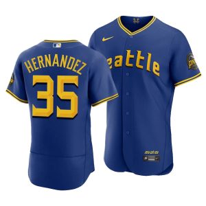 Teoscar Hernandez Seattle Mariners 2023 City Connect Royal Authentic Jersey