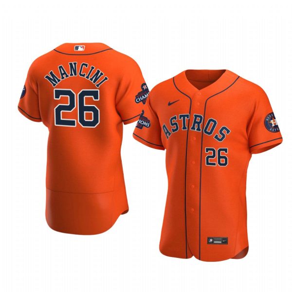 Trey Mancini Houston Astros Orange 2022 World Series Champions Authentic Jersey - Men's