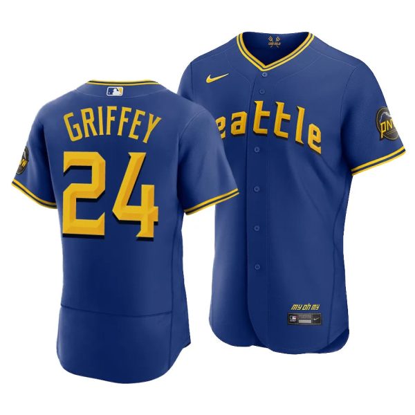 Ken Griffey Jr. Seattle Mariners 2023 City Connect Royal Authentic Jersey
