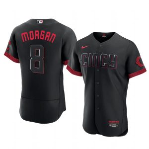 Joe Morgan Cincinnati Reds Black 2023 City Connect Authentic Jersey - Men's