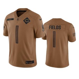 Justin Fields Chicago Bears Brown 2023 Salute To Service Limited Jersey