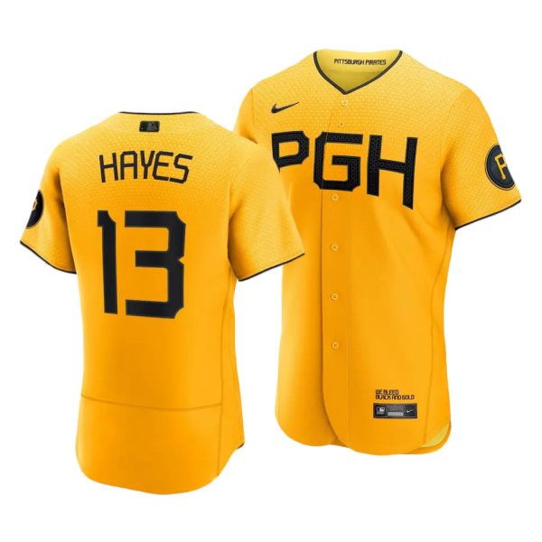 Ke'Bryan Hayes Pittsburgh Pirates 2023 City Connect Gold Authentic Jersey