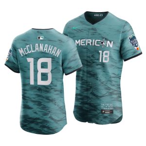 Shane McClanahan American League 2023 MLB All-Star Game Teal Elite Jersey