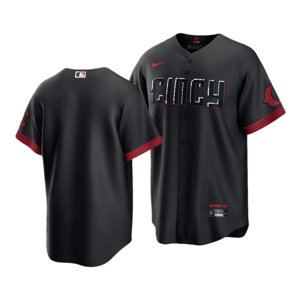 Reds 2023 City Connect Black Replica Jersey