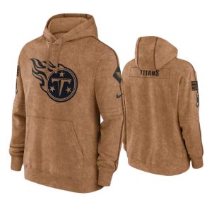 Tennessee Titans 2023 Salute To Service Brown Club Hoodie