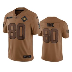 Jerry Rice San Francisco 49ers Brown 2023 Salute To Service Limited Jersey